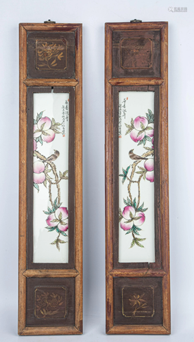 PAIR OF PORCELAIN SCREEN BY LIUYUCEN