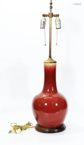 Chinese Underglaze Red Porcelain Bottle Vase