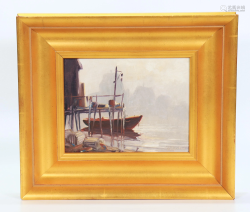 William Edward De Garthe; Fishing Boat; Oil Canvas