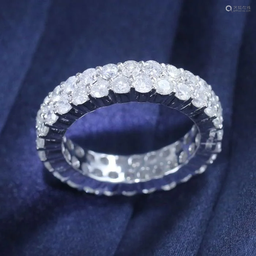 14 K / 585 White Gold Eternity Diamond Ring