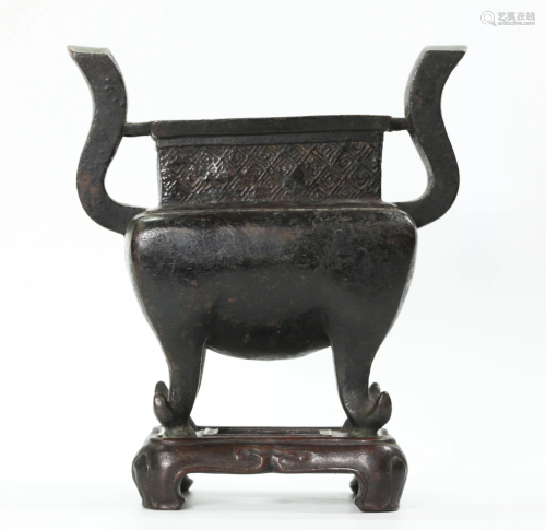 Chinese Ming Dynasty Cast Bronze Incense Burner