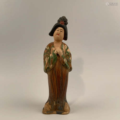 Chinese Tang Sancai Figure Of Lady