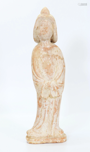 Chinese Tang Dynasty Terra Cotta Court Lady Figure