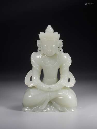 A JADE BUDDHA ORNAMENT 