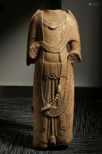 A WHITE MARBLE Bodhisattva