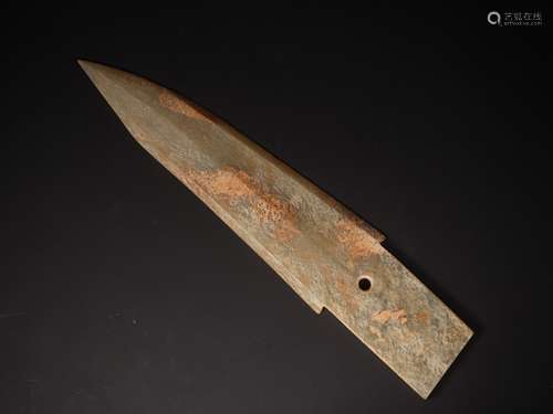 A JADE DAGGER-AXE