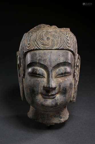 A HEAD OF BUDDHA 