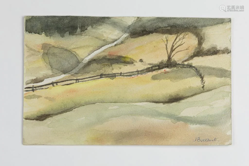 WATERCOLOR PAINTING OF LANDSCAPE BY J. BOCKHOUT