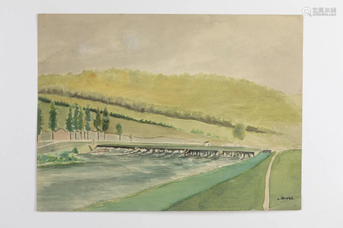 WATERCOLOR PAINTING, SIGNED BY L. BANFIGE