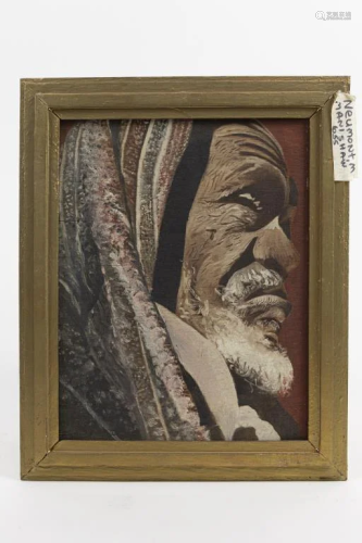 FRAMED PAINTING OF AN OLD MAN