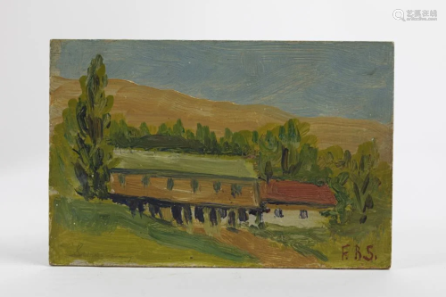 OIL LANDSCAPE PAINTING BY F. B. SWEENY