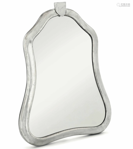 Grande specchio da tavolo Argento fuso, sagomato e