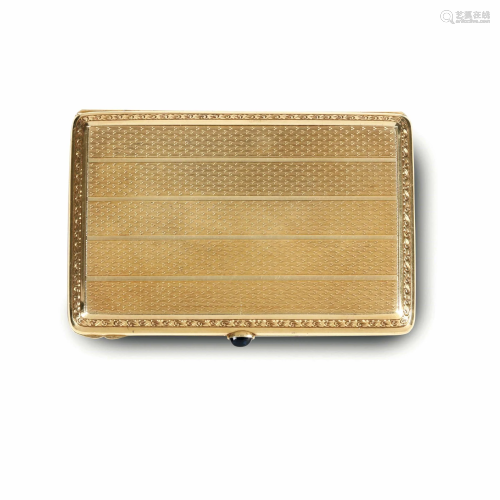 Porta sigarette in oro 750, manifattura del XX secolo,