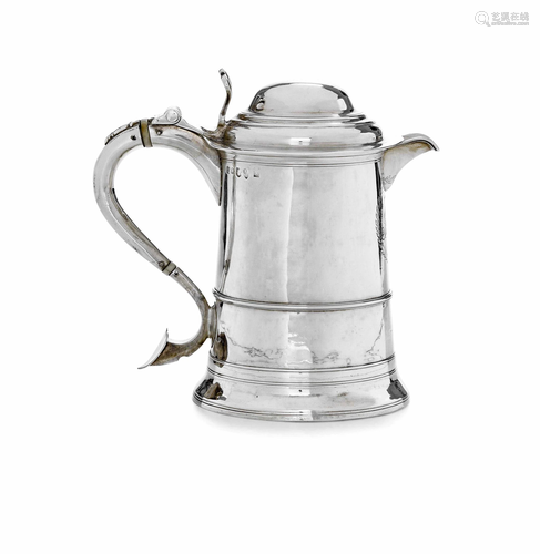 Tankard Argento fuso, sbalzato e cesellato Inghilterra