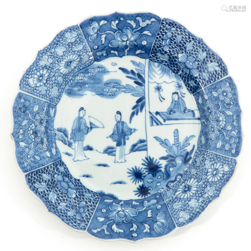 A Blue and White Plate