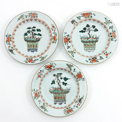 A Series of Famille Verte Plates