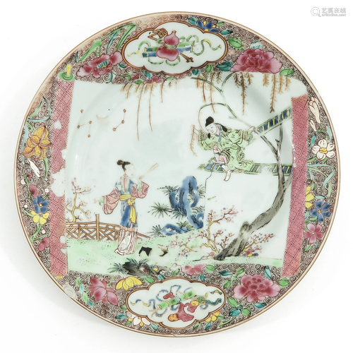 A Famille Rose Plate