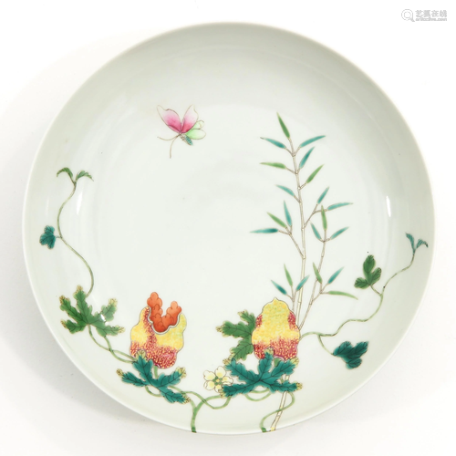 A Famille Rose Dish