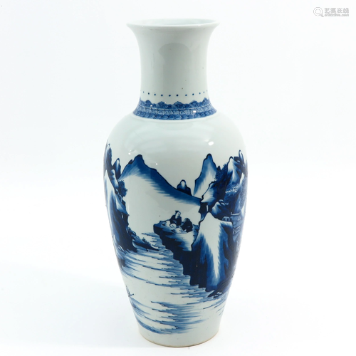 A Blue and White Vase