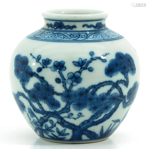 A Small Blue and White Vase