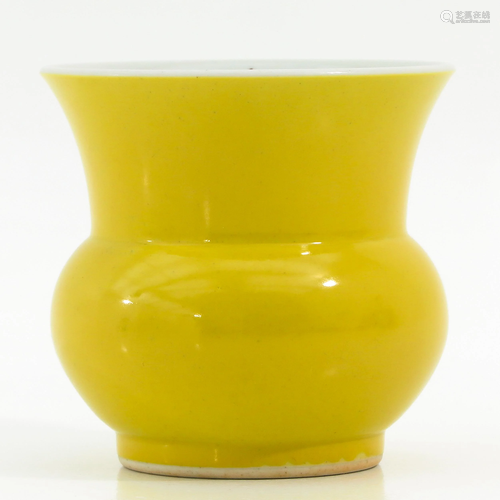 A Yellow Glazed Vase