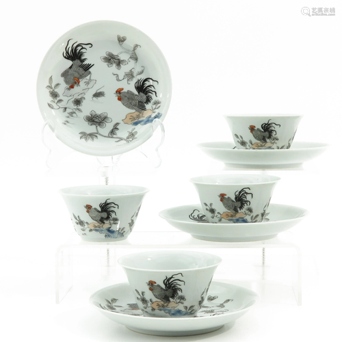 A Series of 4 Cups and Saucers