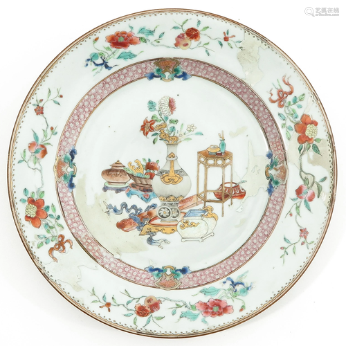 A Famille Rose Plate