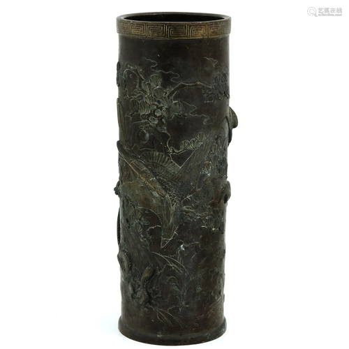 A Bronze Cylinder Vase