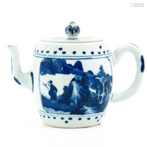 A Blue and White Teapot