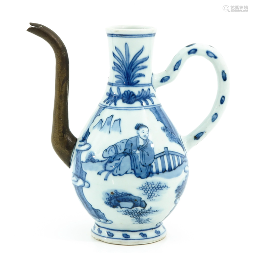 A Blue and White Pitcher