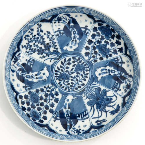 A Blue and White Plate