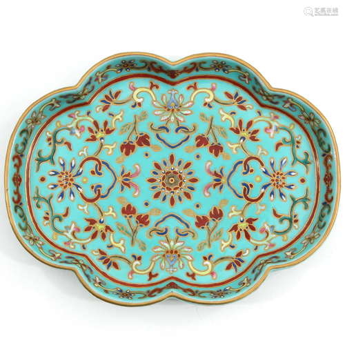 A Small Polychrome Tray