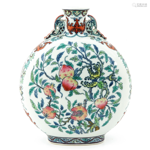 A Polychrome Decor Moon Bottle Vase