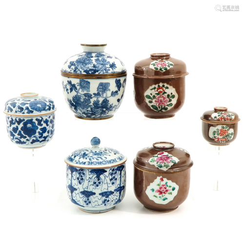 A Collection of Jars with Covers