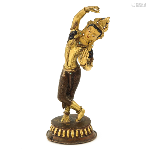 A Bronze Quanyin Sculputre