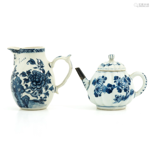 A Teapot and Creamer