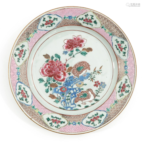 A Famille Rose Plate