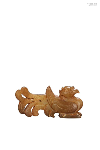 ANTIQUE JADE 'PHOENIX' ORNAMENT