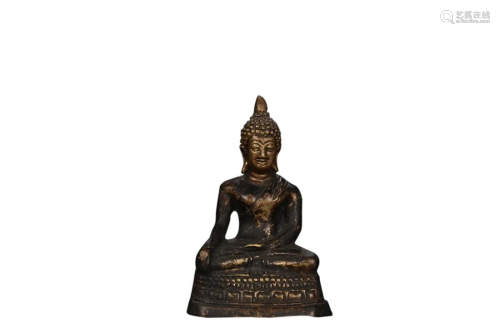 COPPER ALLOY FIGURE OF SAKYAMUNI