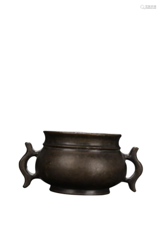 COPPER ALLOY INCENSE CENSER WITH HANDLES