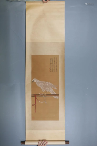 A Chinese Scroll Painting of Eagle