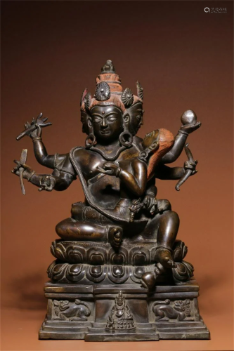 A Chinese Bronze Figure of Buddha