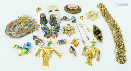 FABULOUS LOT HI END COSTUME JEWELRY SOME STERLING