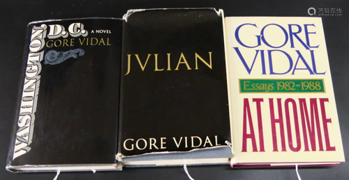 GORE VIDAL ESTATE 3 SIGNED FIRST EDITION BOOKS