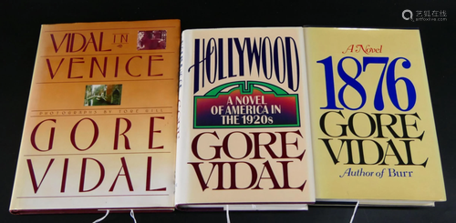 GORE VIDAL ESTATE 3 SIGNED FIRST EDITION BOOKS