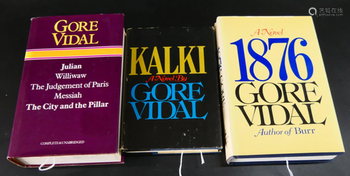 GORE VIDAL ESTATE 3 SIGNED FIRST EDITION BOOKS