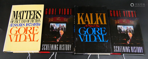 GORE VIDAL ESTATE 4 SIGNED FIRST EDITION BOOKS