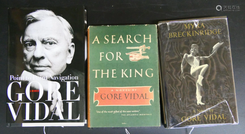 GORE VIDAL ESTATE 3 SIGNED FIRST EDITION BOOKS