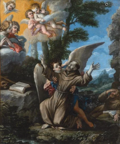 ESCUELA BOLOÑESA 17 th century - Saint Francis