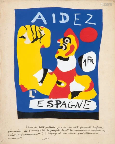 JOAN MIRÓ - Aidez L'Espagne